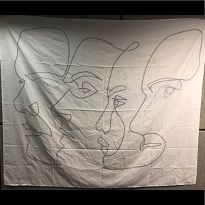 •Society6• abstract face tapestry